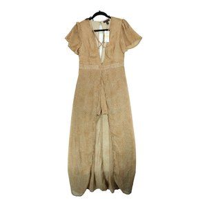 NWT $59 Material Girl‎ Shorts Dress Animal Print Tan Size Medium M - Brown